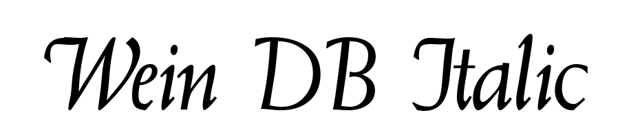 Wein DB Italic Yazı tipi ücretsiz indir